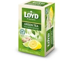 Žalioji arbata LOYD, citrinų-laimų ir imbiero skonio, 20 x 1.7g