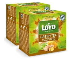 Žalioji arbata LOYD Žalias Lemon, Honey, Ginger 20x2g