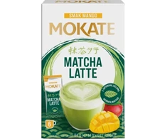 Žaliosios arbatos gėrimas MOKATE latte matcha ir mango skonio, 6 x 14g