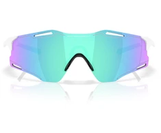 OAKLEY CYBR ZERO Polished Baltas/Prizm Sapphire sportiniai akiniai