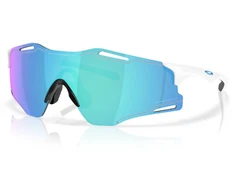 OAKLEY CYBR ZERO Polished Baltas/Prizm Sapphire sportiniai akiniai