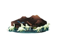 4M Tamsoje šviečiantys 3D dinozaurai