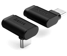 Adap. Hama USB-C plug->USB C socket 90° Angle