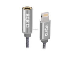 Adapteris USB SBS Mobile Lightning - Jack 3.5mm Pilka (JAB-6249947)