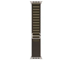Apple Watch 49mm Dark Olive Alpine Loop - Large - Natural Titanium Finish - MK7C4ZM/A