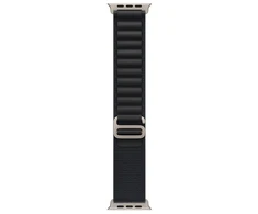 „Apple“ 49 mm juodas „Alpine Loop“ laikrodis – vidutinio dydžio – natūralaus titano apdaila