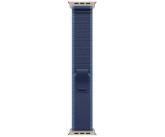 „Apple“ 49 mm mėlynas / ryškiai mėlynas „Trail Loop“ laikrodis – M/L – natūralaus titano apdaila