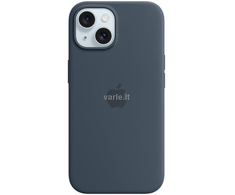 iPhone 15 Silicone Case with MagSafe - Storm Blue