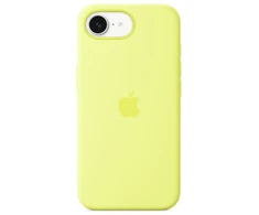 Apple iPhone 16e Silikoninis dėklas – Neon Geltona