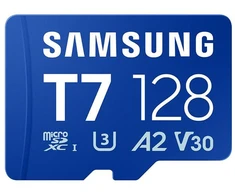 Atminties kortelė SAMSUNG T7 Micro SD Memory Card 128GB for Smartphones Tablets and Handheld Consoles iki 170MB/s Read