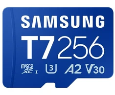 Atminties kortelė SAMSUNG T7 Micro SD Memory Card 256GB for Smartphones Tablets and Handheld Consoles iki 170MB/s Read