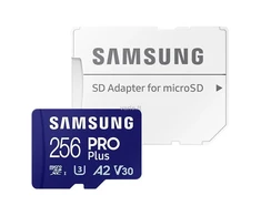 Atminties kortelė Samsung | Micro SD Card | Pro Plus | 256 GB | Micro SDXC | Flash atminties klasė 10