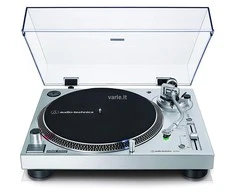 Patefonas Audio-Technica AT-LP120X analoginis ir USB, Sidabrinės spalvos