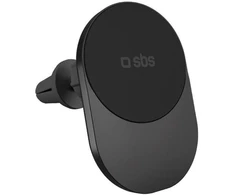 Qi2 belaidžio įkroviklio laikiklis SBS TESUPPVENTWIRQI215W, suderinamas su MagSafe - juodas