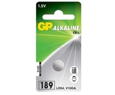 ALKALINE BATTERY AG10 LR54 LR1130 V10GA 1.5V GP BLISTER 1 PACK