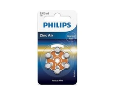 Baterija Philips Zinc Air 1,4 V 6 lizdinės plokštelės (PR48 / oranžinis skirtukas)