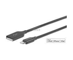 USB kabelis eStuff USB-A - Žaibas 1,5 m Juodas (ES601165)