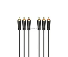 Kabelis Hama 3RCA -3RCA paauksuotas 1,5m