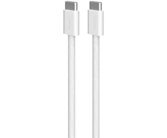 Kabelis Puro Braided USB-C/USB-C 60W, 1,5 m, baltas