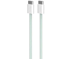 Kabelis Puro Braided USB-C/USB-C 60W, 1,5 m, žalias