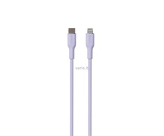 PURO ICON minkštas laidas – USB-C ir Lightning kabelis MFi 1,5 m (Tech Lavender)