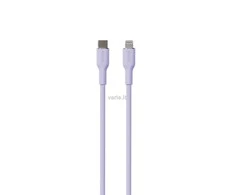 PURO ICON minkštas laidas – USB-C ir Lightning kabelis MFi 1,5 m (Tech Lavender)