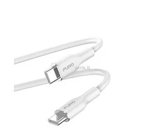 PURO ICON minkštas kabelis – USB-C ir USB-C kabelis 1,5 m (baltas)