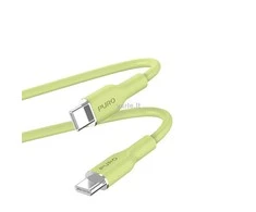 PURO ICON minkštas kabelis – USB-C ir USB-C 1,5 m kabelis (Matcha Žalias)