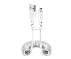 USB kabelis SBS Mobile USB-A - USB-C 1 m Baltas (TECABLETYPCS1W)