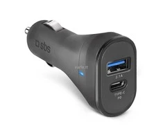 Automobilinis įkroviklis 3100mAh Type-C USB 2.1A by SBS Juodas