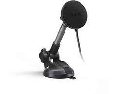 Telescopic telefono laikiklis su belaidžiu įkrovimu SBS TESUPPMAG15WLONGARM with suction cup, compatible with MagSafe - juodas