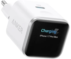 Anker Nano Charger 45W, Smart Ekranas, Baltas