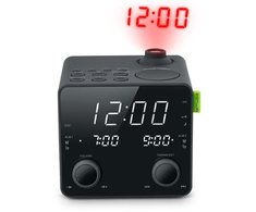 Clock radio Muse, baltas numbers PROJECTION