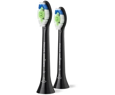 2 dalių šepetėlių galvučių pakuotė Philips Sonicare Optimal White, Juodos spalvos HX6062/88
