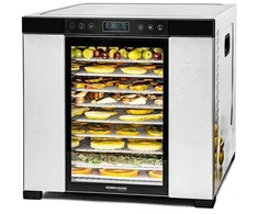 Rommelsbacher Dörrautomat DA 1050(edelstahl/juodas, 1.100 Watt, Dörrfläche 39,4cm x 38cm pro Ebene)