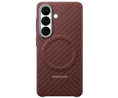Dėklas KS942SR Carbon Magnet Case Samsung Galaxy S26, Coral Raudona