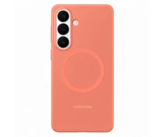 Samsung Galaxy S26+ silikoninis magnetinis dėklas, koralų spalvos, raudonas