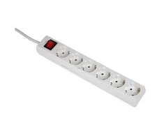 Hama 00108833 - 6 kintamosios srovės lizdas (-ai) - 230 V - 16 A - 3500 W - Baltas - Plastikas