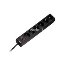 Hama 00030394 - 6 AC outlet(s) - 230 V - 50 Hz - 3500 W - Juodas - 1.4 m