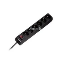 Hama 00030394 - 6 AC outlet(s) - 230 V - 50 Hz - 3500 W - Juodas - 1.4 m