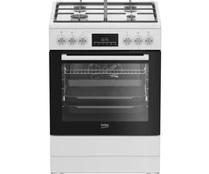 Viryklė BEKO FBM62330GWDTN, Plotis 60 cm, A, Dujinė/Elektrinė, LED ekranas
