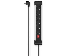 Muzikinis centras Extensioncord Hama 6-Way, Switch, Wall Mounting, 1.5 m, alu