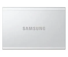 Kietasis diskas Nešiojamasis SSD diskas „Samsung T7 Resurrected 1TB“, kurio skaitymo sparta – 1050 MB/s, įrašymo sparta – 1000 MB/s.