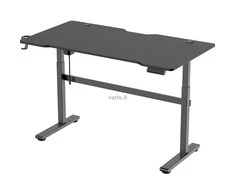 Žaidimų stalas Deltaco DT410 Gaming Desk, Motorizuotas, Reguliuojamo aukštis 730-1180mm, Juodas
