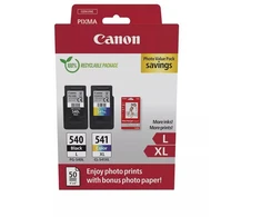 Originalių Canon rašalo kasečių komplektas (juodas ir spalvotas), 11/15 ml + 50 vnt. blizgaus fotopopieriaus
