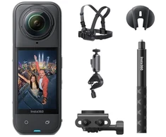 Veiksmo kameros standartinis rinkinys Insta360 X5, juodos spalvos, rinkinys dviračiui