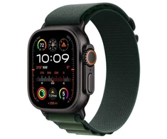 Apple Watch Ultra 2 GPS + Cellular 49mm Black Titanium Case with Dark Green Alpine Loop - Large MX4T3EL/A
