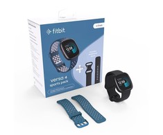 Išmanusis laikrodis FitBit Versa 4 (EU Bundle) | Smart watch | NFC | GPS (satellite) | AMOLED | Jutiklinis ekranas | Activity monitoring 24/7 | Atsparus vandeniui | Bluetooth | Wi-Fi | Juodas/Sapphire