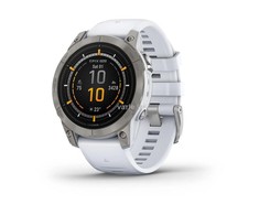 Išmanusis laikrodis Garmin epix™ Pro (Gen 2) – Sapphire Edition, 47 mm, Titano spalvos korpusas su baltos spalvos dirželiu