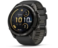 „Garmin fenix 9 Pro“ išmanusis laikrodis, „inReach“, 51 mm, anglies pilkos spalvos DLC titano korpusas su juodu ir akmenukų pilkos spalvos silikoniniu dirželiu